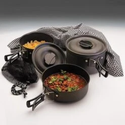 Texsport Scouter Black Ice Hard Anodized Cook Set -Camping Paradise 0 163