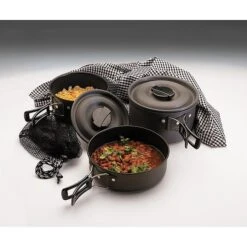 Texsport Scouter Black Ice Hard Anodized Cook Set -Camping Paradise 0 164