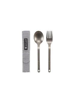 Snow Peak Titanium Fork & Spoon Set -Camping Paradise 1587503177