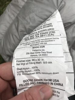 Patagonia Hybrid Sleeping Bag -Camping Paradise IMG 2481