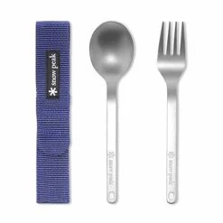 Snow Peak Titanium Fork & Spoon Set -Camping Paradise SPKTFS 1