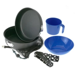 GSI Outdoors Hard Anodized Extreme Mess Kit - 6 Pc -Camping Paradise l1229833