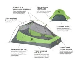 NEMO Hornet 1P -Camping Paradise opplanet nemo equipment hornet ultralight backpacking tent 2 person 814041019286 main