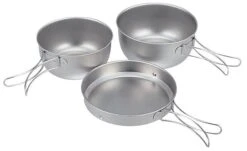 Snow Peak Titanium Cookset, 3 Piece 10 Snow Peak Titanium Cookset, 3 Piece -Camping Paradise opplanet snow peak 3 piece titanium cookset titanium