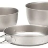 Snow Peak Titanium Cookset, 3 Piece -Camping Paradise opplanet snow peak titanium 3 piece cookset stw 001t main