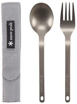 Snow Peak Titanium Fork & Spoon Set -Camping Paradise opplanet snow peak titanium fork spoon sct 002 main 1